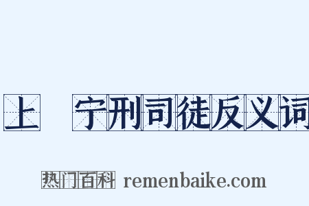 上邠宁刑司徒反义词是什么意思的图片
